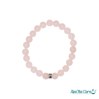 Bracelet Quartz Rose Perles rondes 8 mm