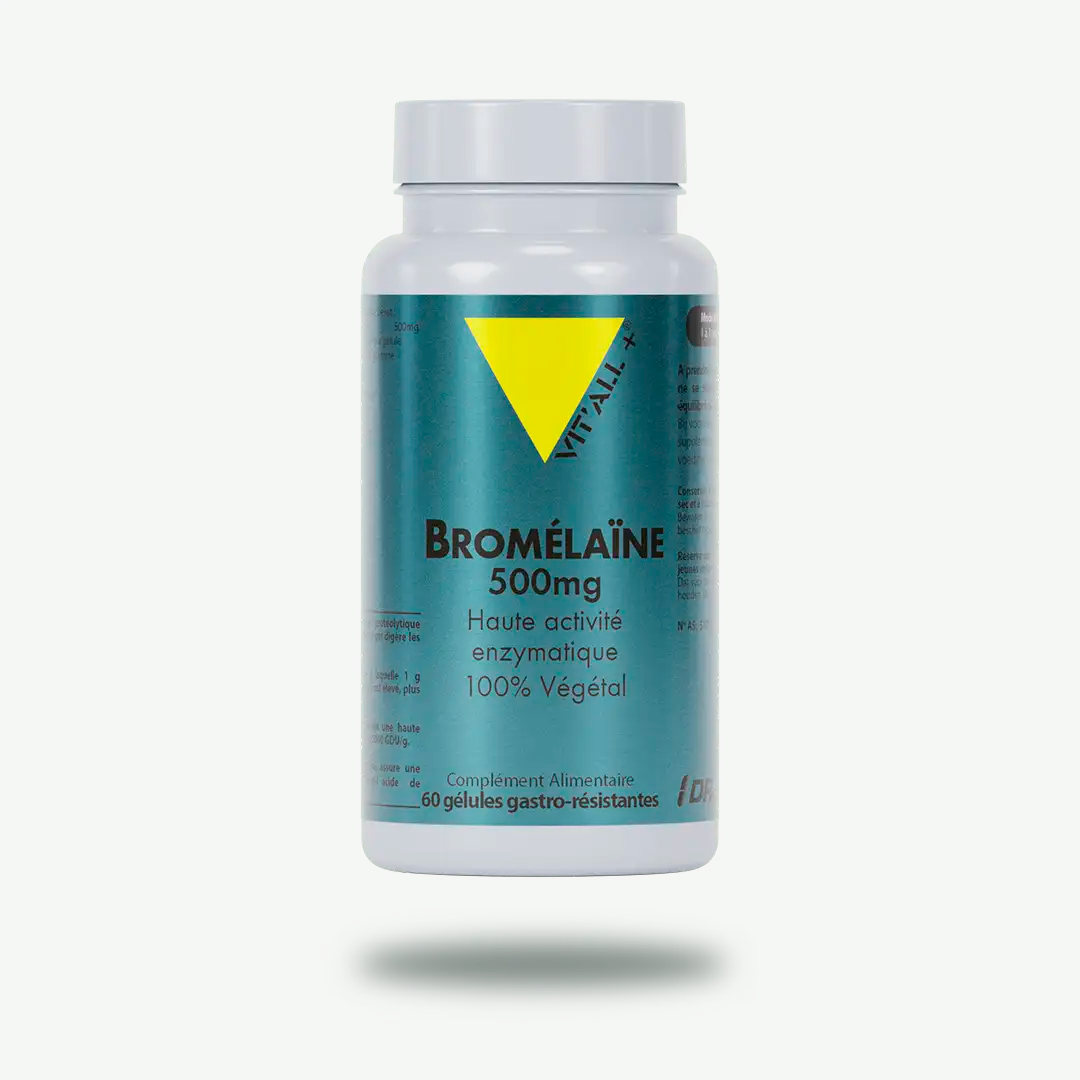 BROMELAÏNE 500mg Haute activité enzymatique 100% végétal 60 Gélules