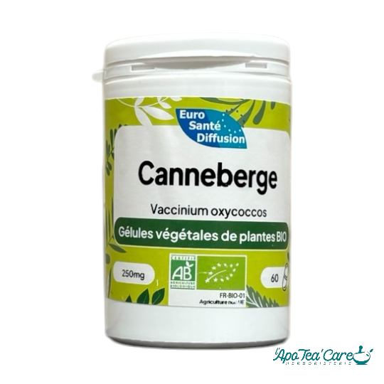 Canneberge Cranberry bio 250mg 60 gélules PhytoFrance – confort urinaire et antioxydant – L'ApoTea'Care