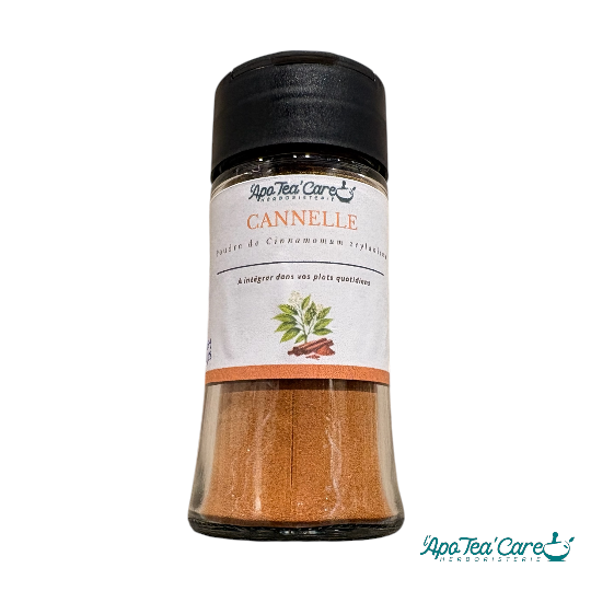 Cannelle en poudre - Saupoudreur pratique - L'ApoTea'Care 