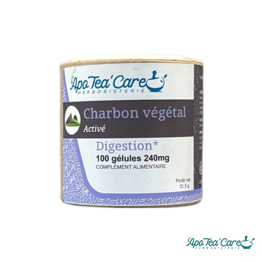 Charbon Végétal Activé 100 gélules 240 mg