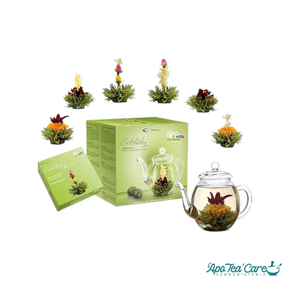 Coffret Cadeau Théière Creano Blossoming "Thé vert"