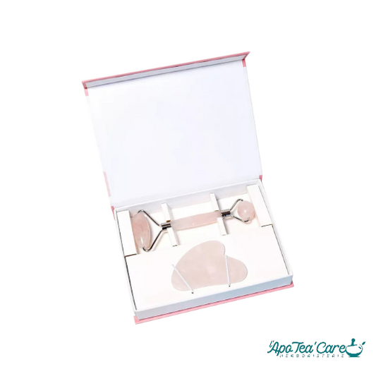 Coffret de Massage pour le Visage en Quartz rose