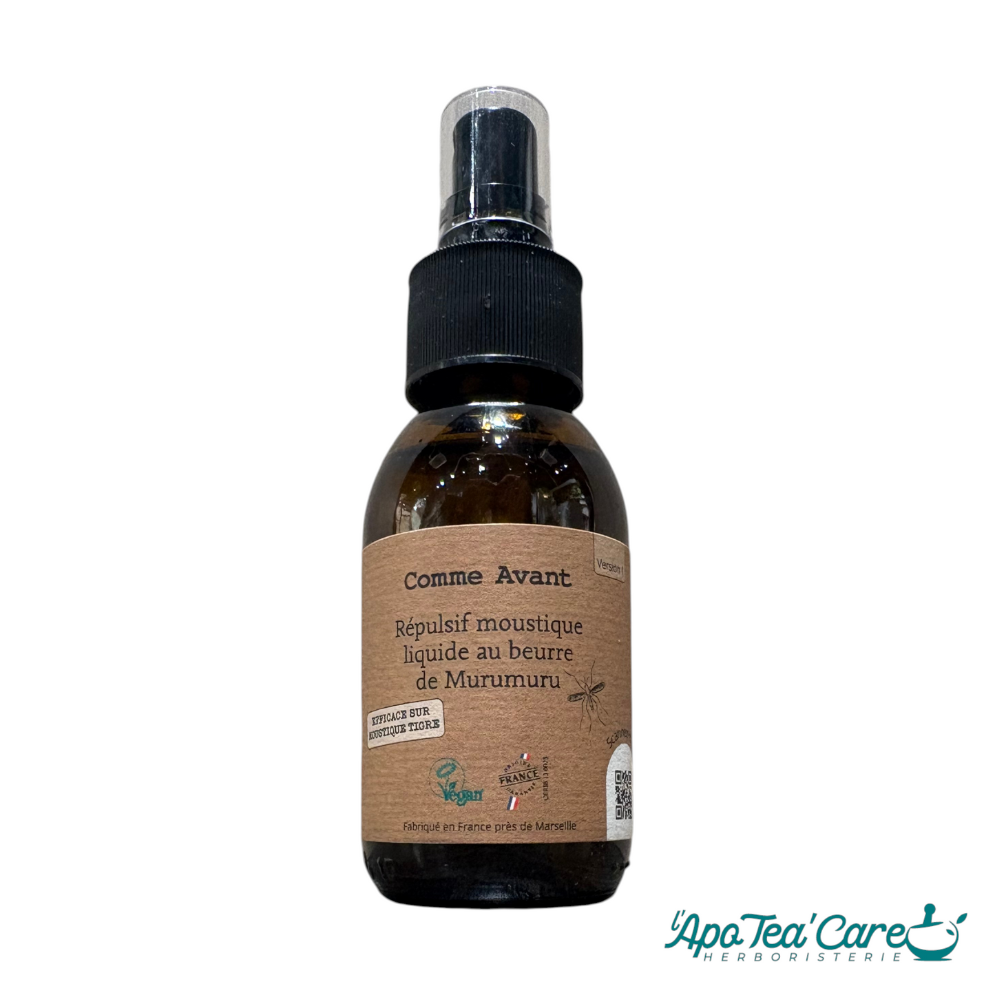 Répulsif moustique naturel Comme Avant version liquide – PMD d'origine végétale, protection 4h | L'ApoTea'Care