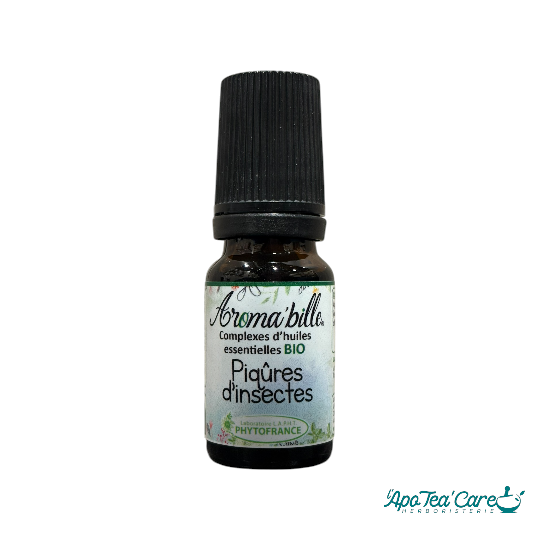 Complexe huiles essentielles Piqûres d'Insectes bio 10ml PhytoFrance – apaisant et répulsif naturel – Roll-on L'ApoTea'Care