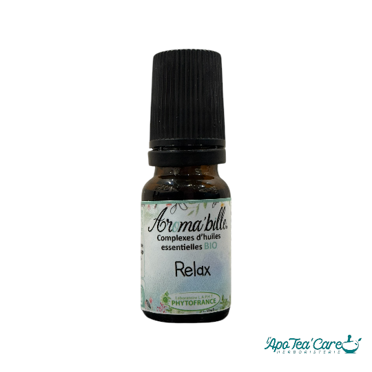 Complexe HE Relax Aromabille bio 10ml PhytoFrance – roll-on anti-stress et détente – L'ApoTea'Care