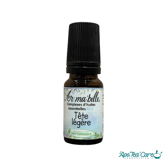 Complexe d'huiles essentielles - Bien-Etre - Aromabille Tête Légère Bio – Roll-on 10ml - L'ApoTea'Care