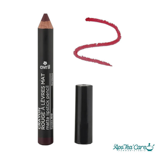Crayon Rouge à Lèvres Mat Bordeaux Bio 
