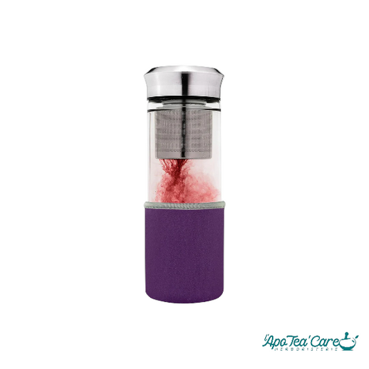 Creano Théière Teamaker  Bouteille de Thé à Emporter en Verre avec Passoire Pour le Thé