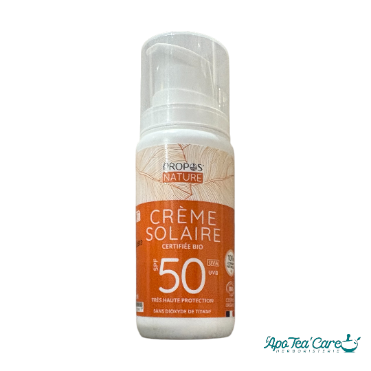 Crème Solaire Bio SPF50+ – 100% Naturelle – Sans Dioxyde de Titane – 100ml