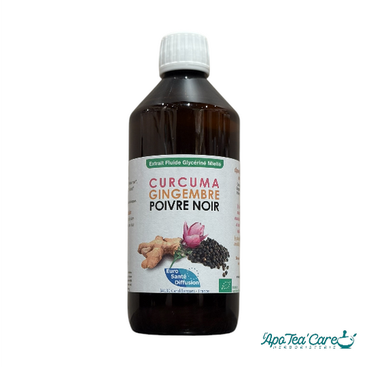 Curcuma Gingembre Poivre Noir en Extrait Fluide Glycériné - Phytofrance - L'Apotea'Care Herboristerie 
Perpignan-Claira