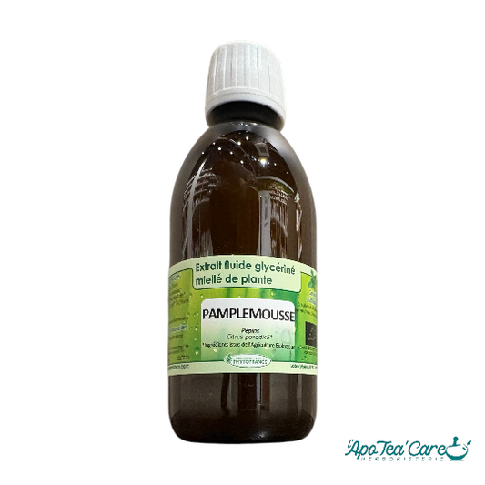 Extrait fluide glycériné pamplemousse 250ml PhytoFrance – antioxydants sans alcool L'ApoTea'Care