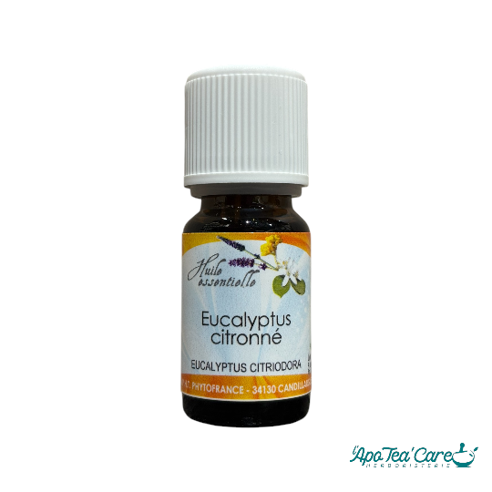 Huile essentielle d'eucalyptus citronné 10ml Phytofrance. Apaisante musculaire, répulsive naturelle L'ApoTea'Care