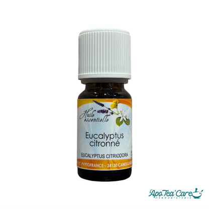 Huile essentielle d'eucalyptus citronné 10ml Phytofrance. Apaisante musculaire, répulsive naturelle L'ApoTea'Care