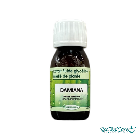 Extrait Fluide Damiana Bio 60ml - Vitalité Libido PhytoFrance