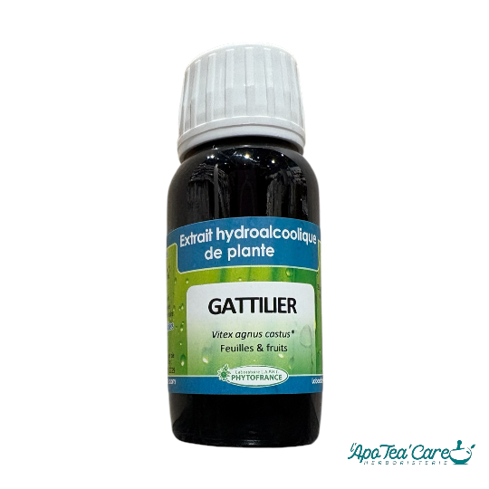 Extrait hydroalcoolique Gattilier Vitex Agnus Castus bio 60ml PhytoFrance – Vitex agnus-castus bien-être féminin L'ApoTea'Care