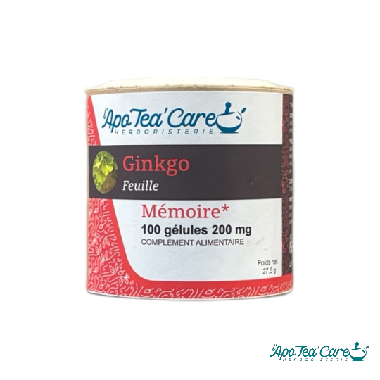 Ginkgo 100 gelules 200 mg