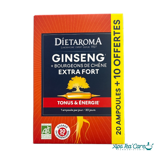 Ginseng Extra Fort Tonus Energie 30 Ampoules Dietaroma