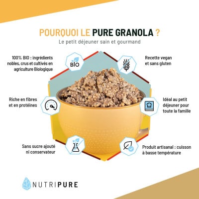 Pure Granola Bio - Format : 350G