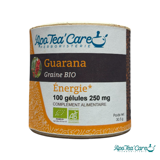Guarana Graine 100 gélules Énergie et Concentration