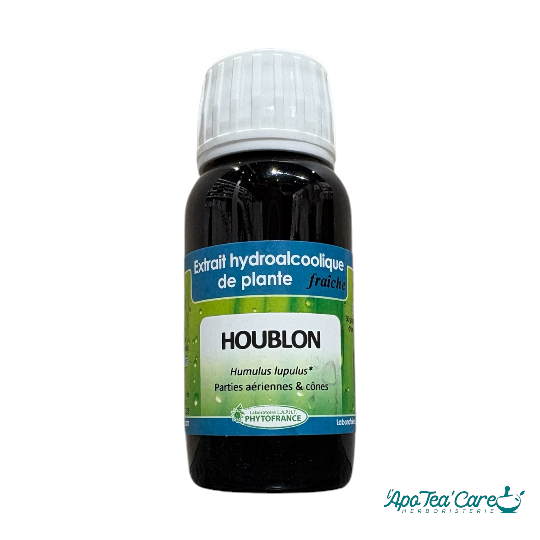 Extrait Hydro alcoolique Houblon Bio 60ml - Sommeil Stress Ménopause PhytoFrance