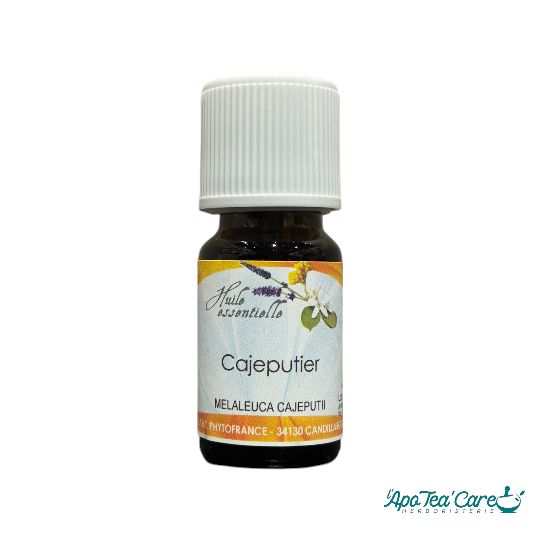 Huile essentielle de Cajeputier bio 10ml PhytoFrance – voies respiratoires et peau – L'ApoTea'Care