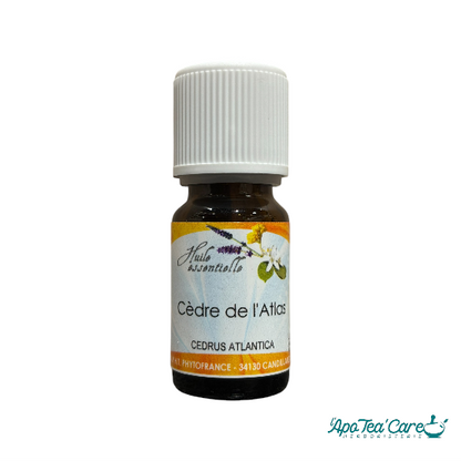 Huile essentielle de cèdre de l'Atlas 10ml Phytofrance – flacon aromathérapie boisé et drainant L'ApoTea'Care