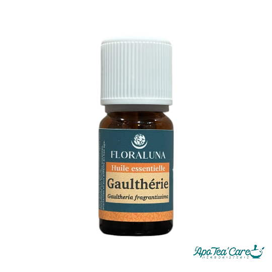 Huile essentielle de gaulthérie bio 10ml Floraluna. Soulage douleurs musculaires et articulaires - L'ApoTea'Care