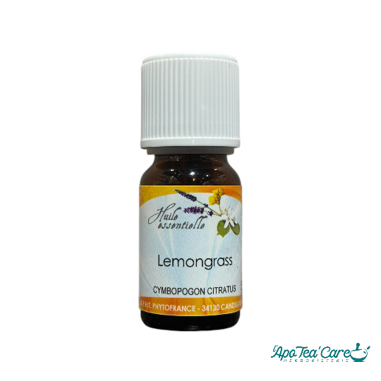 Huile Essentielle Lemongrass 10ml Bio - Tonique et Purifiante