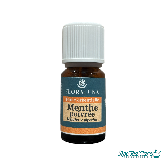 Huile essentielle de menthe poivrée bio Floraluna 5 ou 10ml Stimulante et rafraîchissante - L'ApoTea'Care