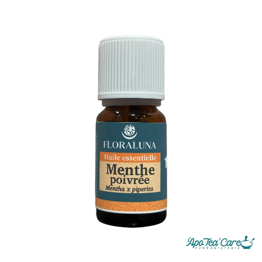 Huile essentielle de menthe poivrée bio Floraluna 5 ou 10ml Stimulante et rafraîchissante - L'ApoTea'Care