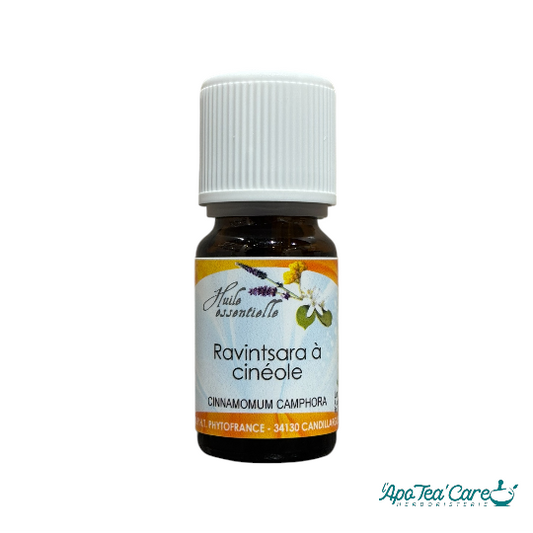 Huile essentielle de ravintsara pure 10ml Phytofrance. Tonifiante,