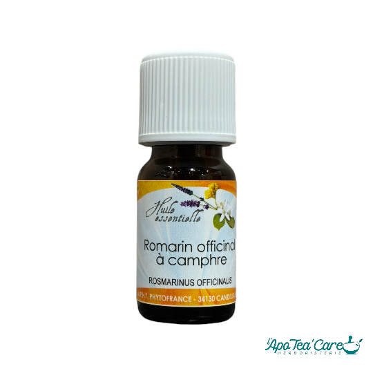 Huile Essentielle Romarin à Camphre 10ml Phytofrance Tonus et Vitalité - L'ApoTea'Care
