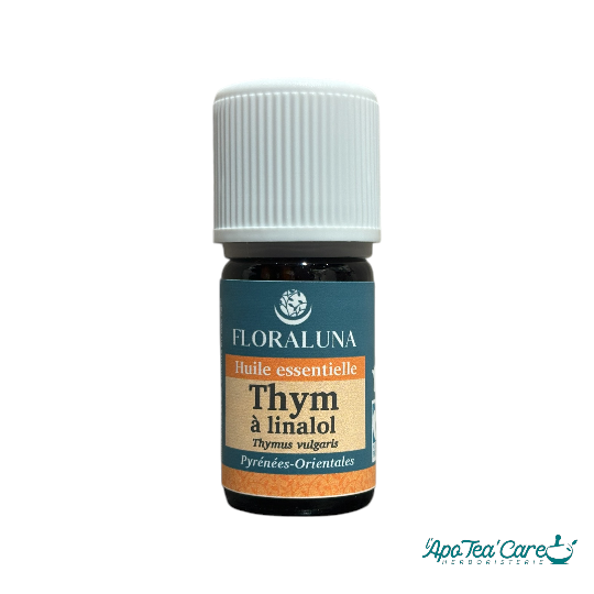 Huile Essentielle Thym à Linalol 5ml – Bio Pyrénées, Douce & Florale | Floraluna - L'ApoTea'Care Herboristerie, votre spécialiste en huiles essentielles 
