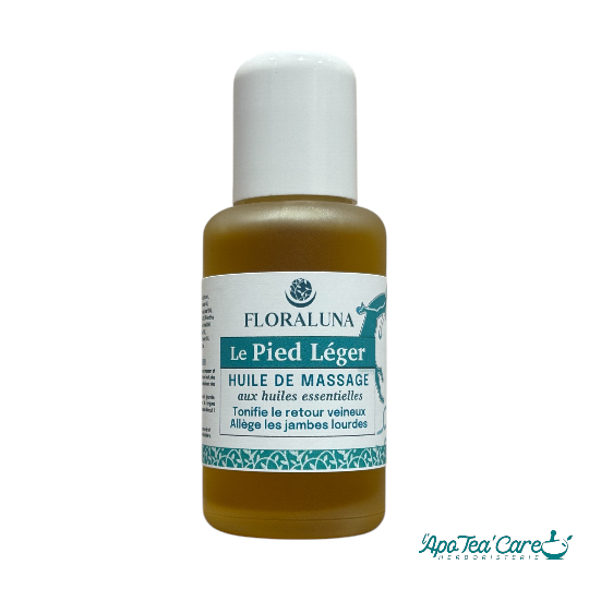 Huile de Massage Aromatique Le Pied Léger - pour une sensation de jambes légères - L'ApoTea'Care bien-être naturel perpignan 
