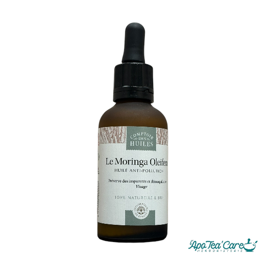 Huile de Moringa Oleifera Bio- antioxidante et protectrice - L'ApoTea'Care - antipollution naturelle