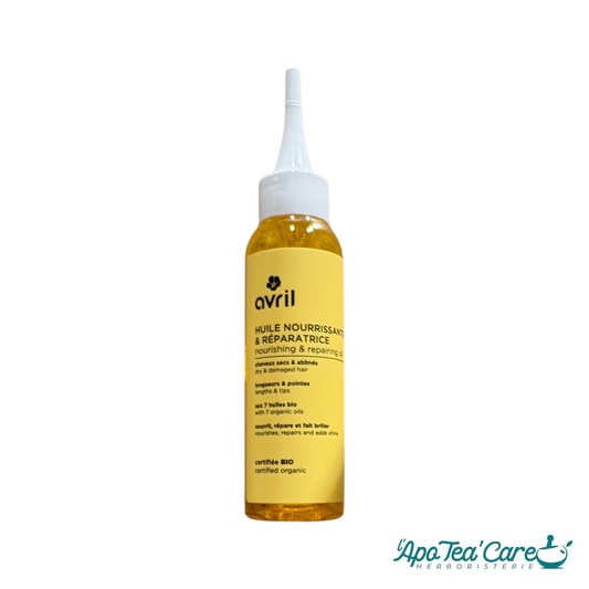 Huile capillaire nourrissante et réparatrice bio 7 huiles végétales Avril Cosmétiques – 100 ml- L'ApoTea'Care