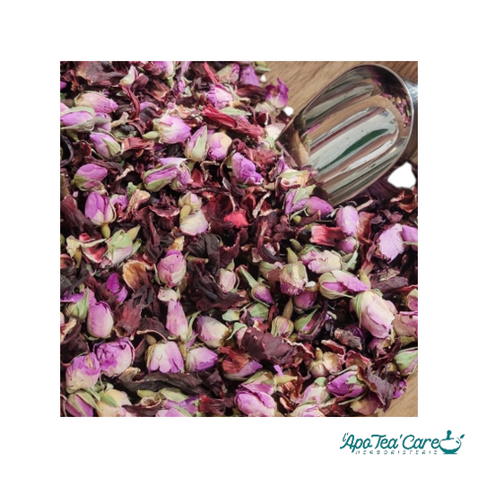 L'ApoTea Fraîcheur d'été – Infusion Florale Rose de Damas & Hibiscus - 60g