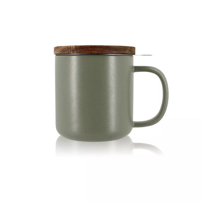Tisanière Juliet en Grès avec Couvercle en Bois d'Acacia (475 ml ou 300 ml)