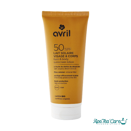 Lait solaire SPF50 Avril Cosmétiques Bio