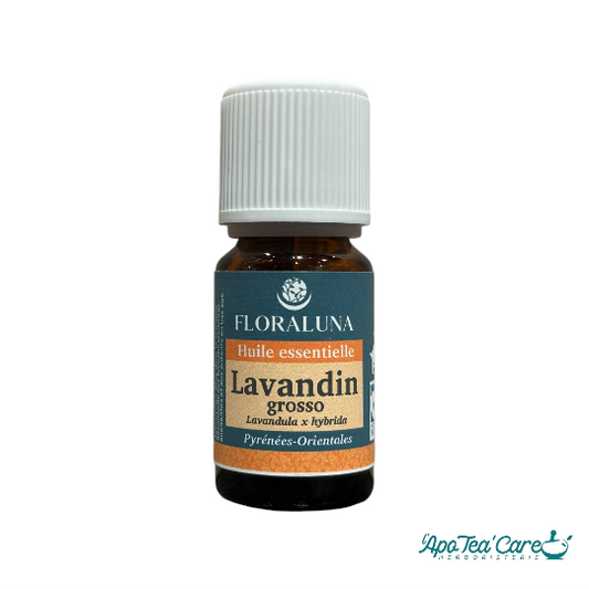 Huile essentielle de lavandin grosso Floraluna. Assainissante, favorise le sommeil -L'ApoTea'Care