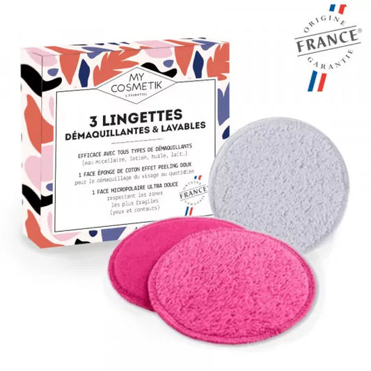 3 lingettes démaquillantes & lavables