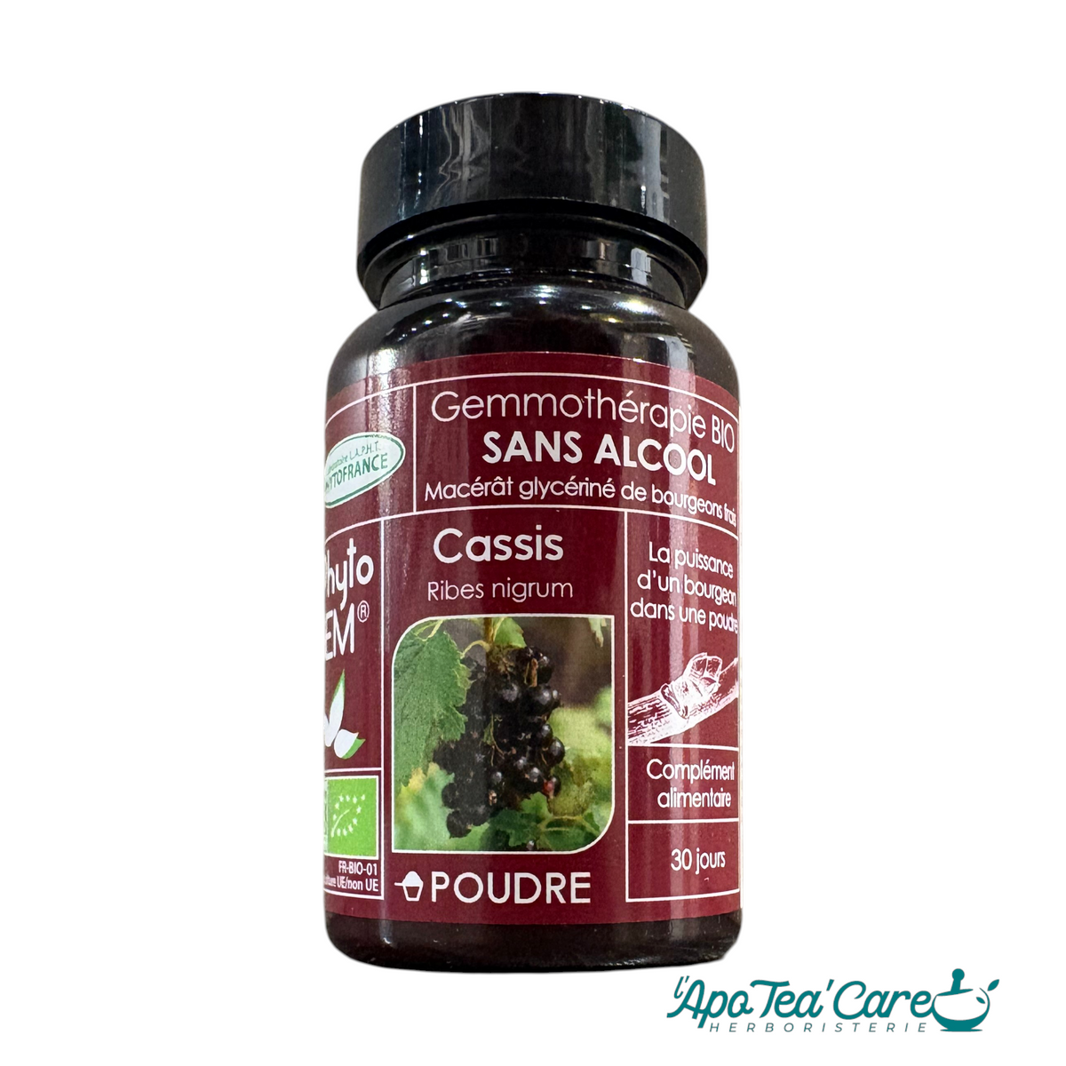 Macérat de bourgeons de cassis sans alcool chez L'ApoTea'Care herboristerie 