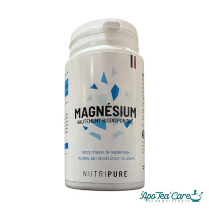 Magnésium Taurine B6 60 Gélules - Fatigue, Stress & Muscles L'ApoTea'Care