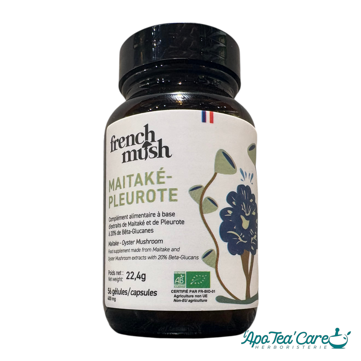 Gélules Maitake & Pleurote Bio French Mush – 56 gélules vegan pour l'immunité et la vitalité