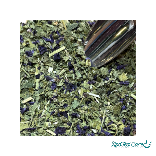 Mauve bio en feuilles -bien-être digestif et confort respiratoire - L'ApoTea'Care - tisanes bien-être