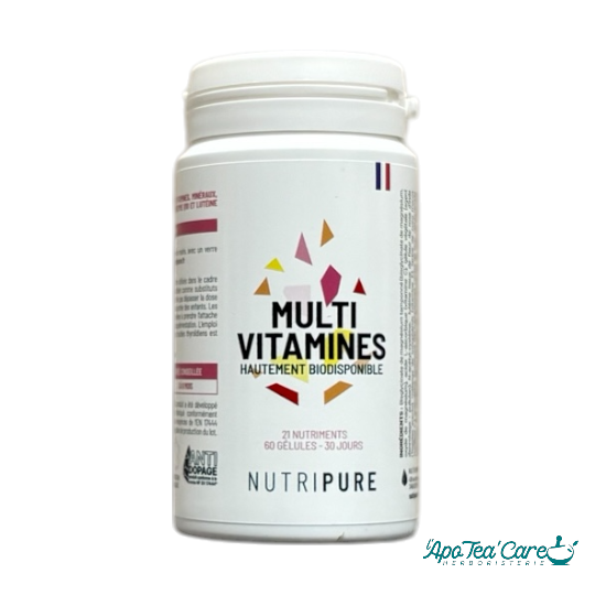 Multivitamines 60 Gélules Nutripure - L'ApoTea'care Herboristerie