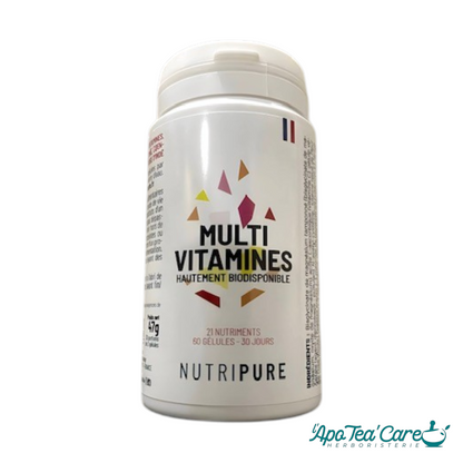 Multivitamines 60 Gélules Nutripure - L'ApoTea'care Herboristerie