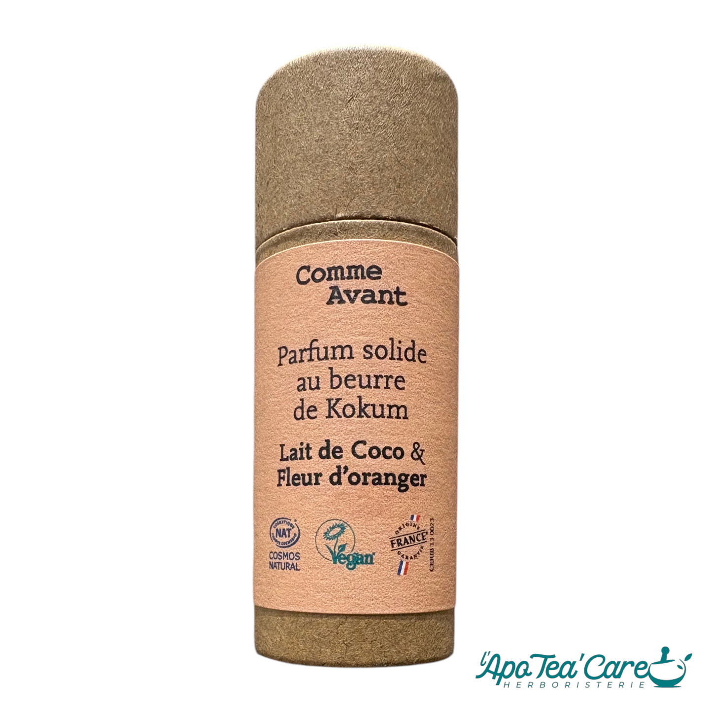 Parfum solide naturel beurre de kokum lait de coco fleur d'oranger Comme Avant – 20g – L'ApoTea'Care