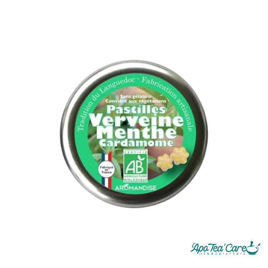Pastilles Verveine Menthe Cardamome BIO Confiserie Traditionnelle du Languedoc